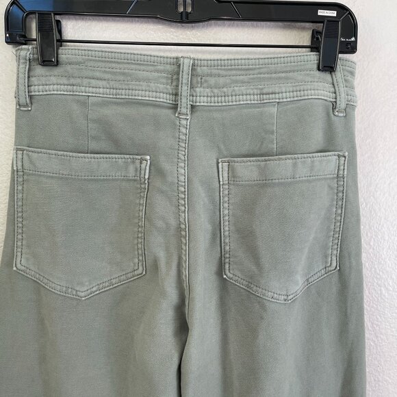 Faherty Pants Womens 26 Green Stretch Terry Harbor High Rise Wide Leg Stretch - Picture 8 of 8